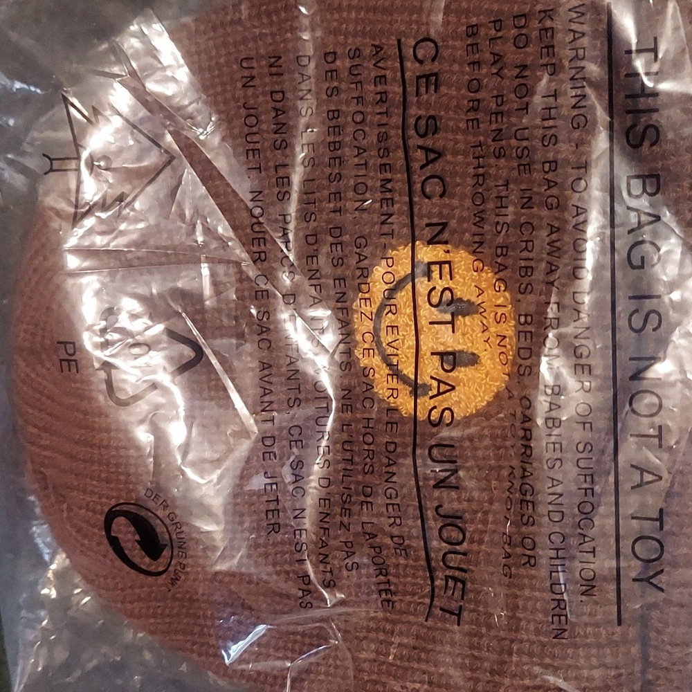 Rad upside down fuzzy patch smiley on nwt beanie by ultra hip market